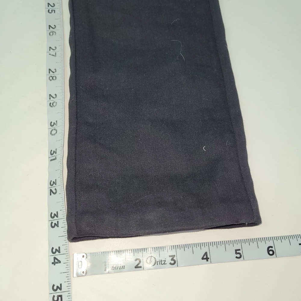 Strom Tio Black Skinny Jeans Womens Size 26 Made in USA Extra Long‎ Cuff Detail - Picture 12 of 13